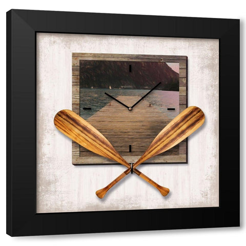 Lake Time Black Modern Wood Framed Art Print by Lavoie, Tina