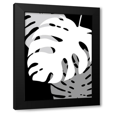 Tropics In Black And White I Black Modern Wood Framed Art Print by Lavoie, Tina