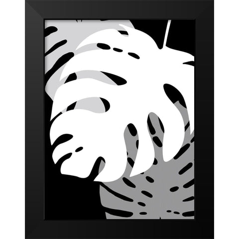 Tropics In Black And White I Black Modern Wood Framed Art Print by Lavoie, Tina