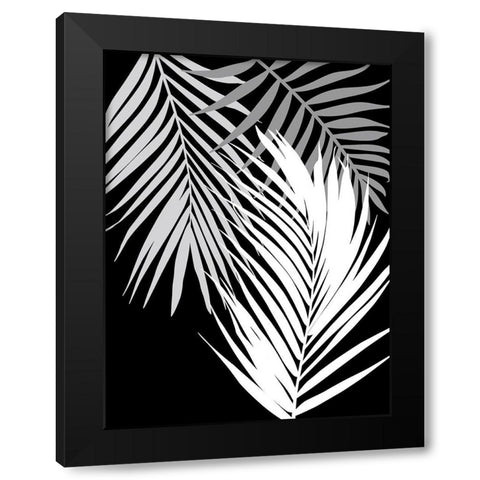 Tropics In Black And White II Black Modern Wood Framed Art Print by Lavoie, Tina