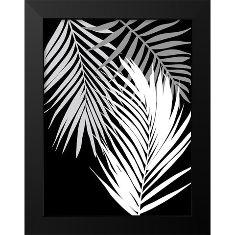 Tropics In Black And White II Black Modern Wood Framed Art Print by Lavoie, Tina