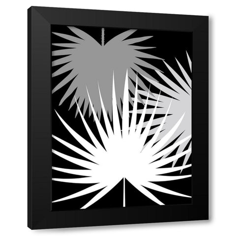 Tropics In Black And White III Black Modern Wood Framed Art Print with Double Matting by Lavoie, Tina