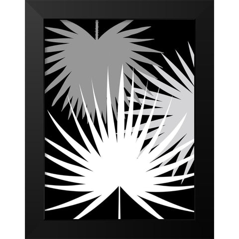 Tropics In Black And White III Black Modern Wood Framed Art Print by Lavoie, Tina