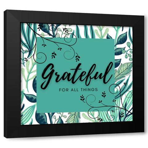 Grateful Black Modern Wood Framed Art Print with Double Matting by Mitchell, Tina