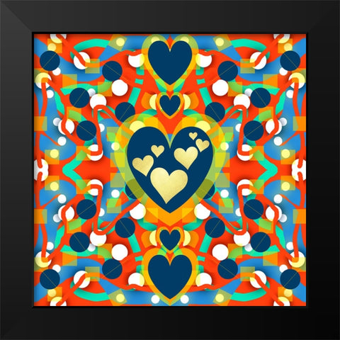 Rhythm of the Heart Black Modern Wood Framed Art Print by Mitchell, Tina