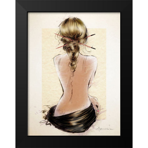 Ignore Black Modern Wood Framed Art Print by TMBorenstein