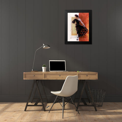 GREEN WITH ENVY Black Modern Wood Framed Art Print by TMBorenstein