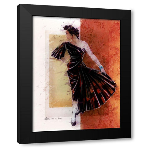 GREEN WITH ENVY Black Modern Wood Framed Art Print with Double Matting by TMBorenstein