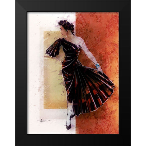 GREEN WITH ENVY Black Modern Wood Framed Art Print by TMBorenstein