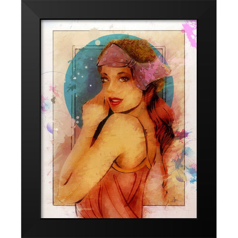 PINK RIBBON Black Modern Wood Framed Art Print by TMBorenstein