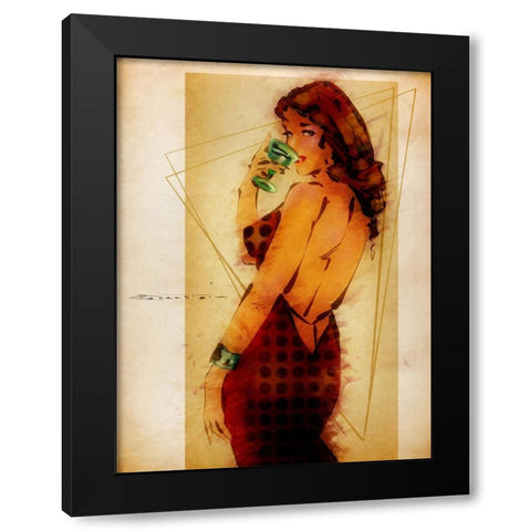 Oh Child Black Modern Wood Framed Art Print by TMBorenstein