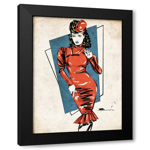 Out Of Time Black Modern Wood Framed Art Print with Double Matting by TMBorenstein