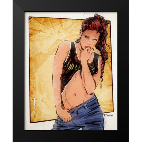 Shadowless Black Modern Wood Framed Art Print by TMBorenstein