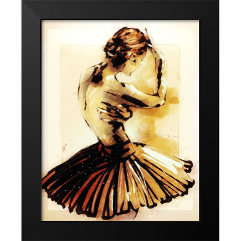 Shallow Hall Black Modern Wood Framed Art Print by TMBorenstein