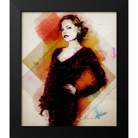 Cinamon Black Modern Wood Framed Art Print by TMBorenstein