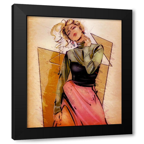 Cool Off Black Modern Wood Framed Art Print by TMBorenstein