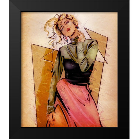 Cool Off Black Modern Wood Framed Art Print by TMBorenstein