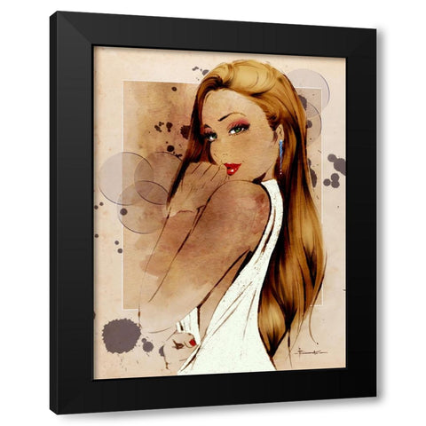 I Have A Secret Black Modern Wood Framed Art Print with Double Matting by TMBorenstein