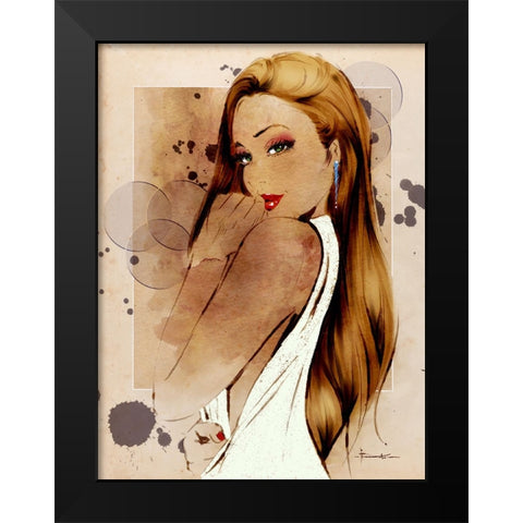 I Have A Secret Black Modern Wood Framed Art Print by TMBorenstein