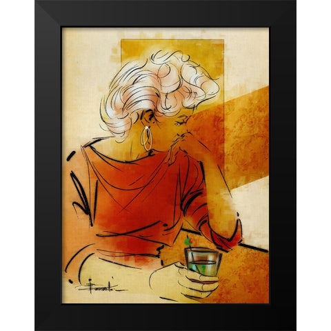 Norma Black Modern Wood Framed Art Print by TMBorenstein