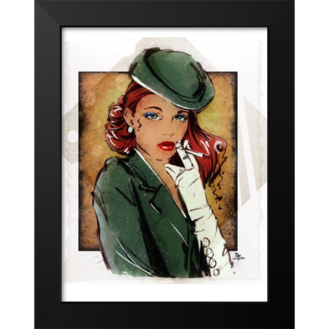 Olive Black Modern Wood Framed Art Print by TMBorenstein