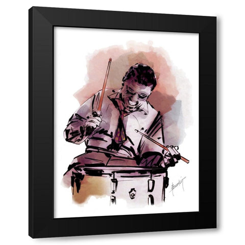 FlimFlam Black Modern Wood Framed Art Print with Double Matting by TMBorenstein