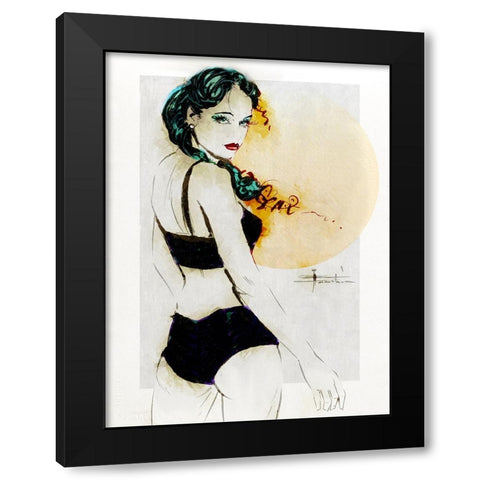 Last One In Black Modern Wood Framed Art Print with Double Matting by TMBorenstein