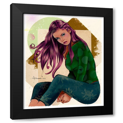 Angled Life Black Modern Wood Framed Art Print by TMBorenstein