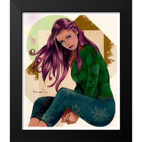 Angled Life Black Modern Wood Framed Art Print by TMBorenstein