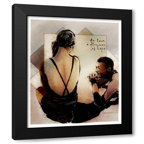 At Last Black Modern Wood Framed Art Print by TMBorenstein