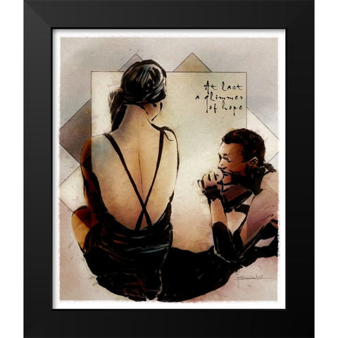 At Last Black Modern Wood Framed Art Print by TMBorenstein