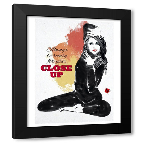 Close Up Black Modern Wood Framed Art Print with Double Matting by TMBorenstein