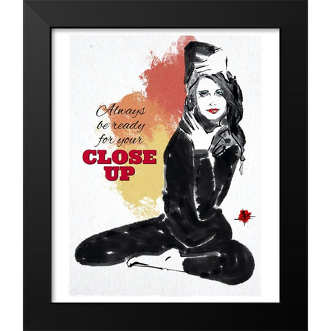 Close Up Black Modern Wood Framed Art Print by TMBorenstein