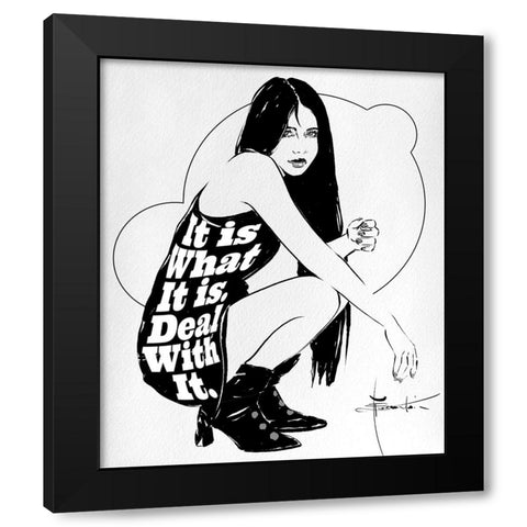 It Is Black Modern Wood Framed Art Print by TMBorenstein
