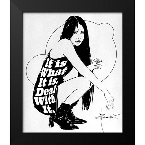 It Is Black Modern Wood Framed Art Print by TMBorenstein