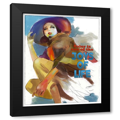 Joys Of Life Black Modern Wood Framed Art Print with Double Matting by TMBorenstein