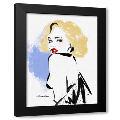 39 Pillow Talk Black Modern Wood Framed Art Print with Double Matting by TMBorenstein