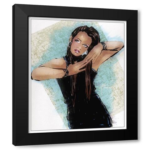 47 See Saw Black Modern Wood Framed Art Print with Double Matting by TMBorenstein