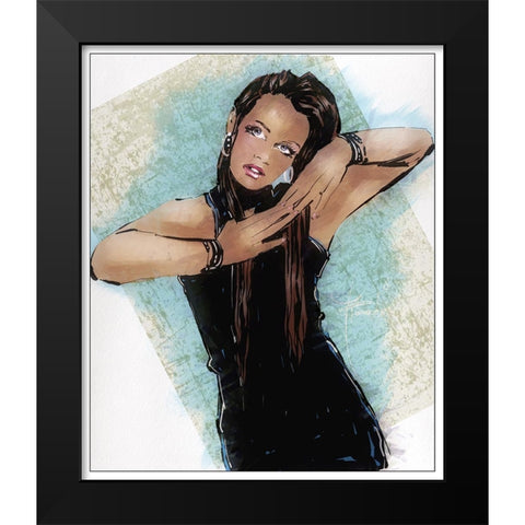 47 See Saw Black Modern Wood Framed Art Print by TMBorenstein