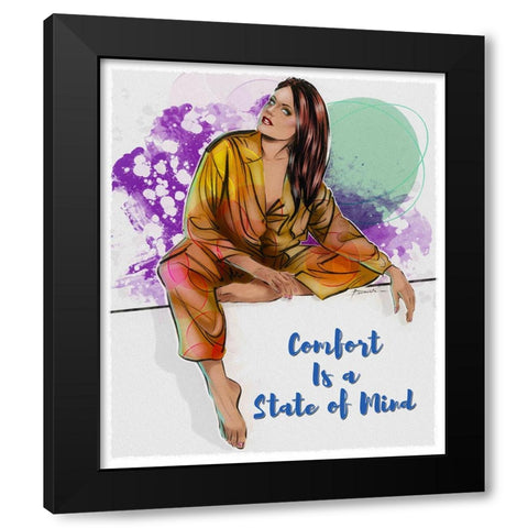 55 Artwork 5 Black Modern Wood Framed Art Print by TMBorenstein