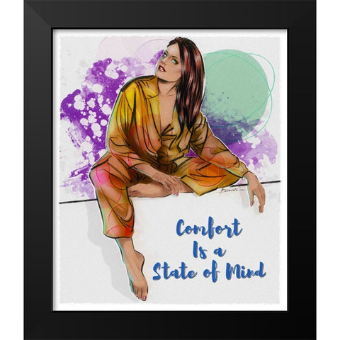 55 Artwork 5 Black Modern Wood Framed Art Print by TMBorenstein