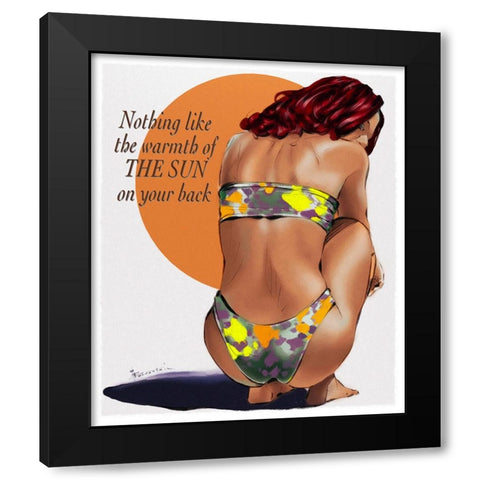 57 Warmth Of The Sun Black Modern Wood Framed Art Print with Double Matting by TMBorenstein