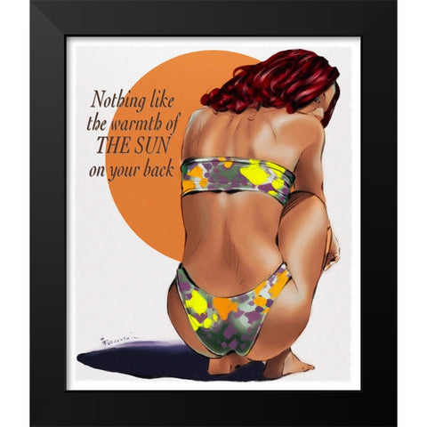 57 Warmth Of The Sun Black Modern Wood Framed Art Print by TMBorenstein