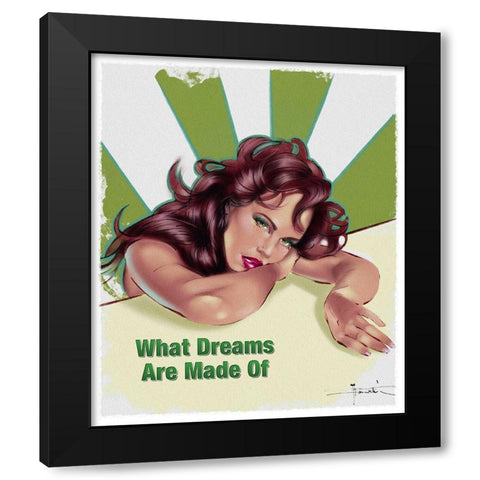 60 What Dreams Black Modern Wood Framed Art Print by TMBorenstein