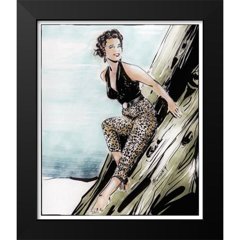 62 Wondering Black Modern Wood Framed Art Print by TMBorenstein