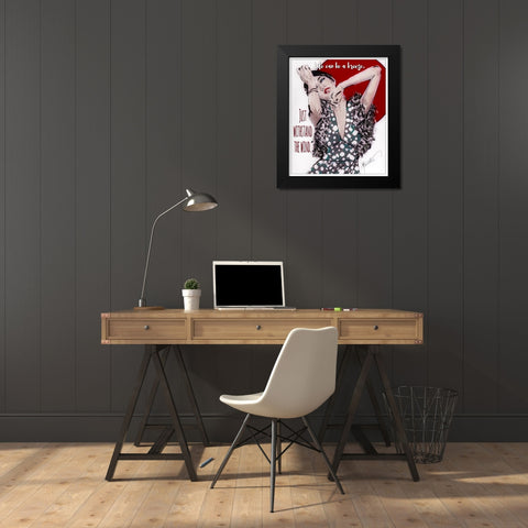 Life Can Be A Dream Black Modern Wood Framed Art Print by TMBorenstein