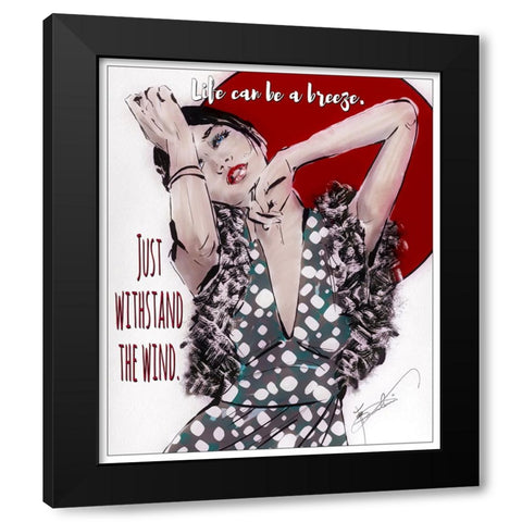 Life Can Be A Dream Black Modern Wood Framed Art Print with Double Matting by TMBorenstein