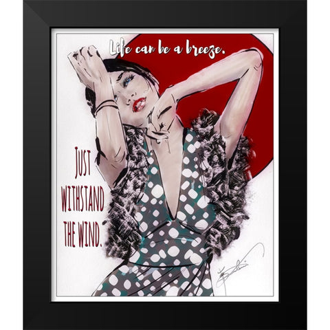 Life Can Be A Dream Black Modern Wood Framed Art Print by TMBorenstein