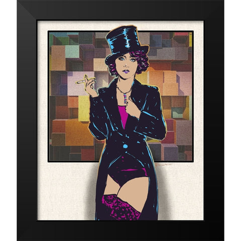 Circus Black Modern Wood Framed Art Print by TMBorenstein