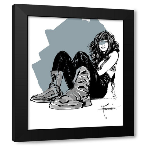 Rest Black Modern Wood Framed Art Print with Double Matting by TMBorenstein